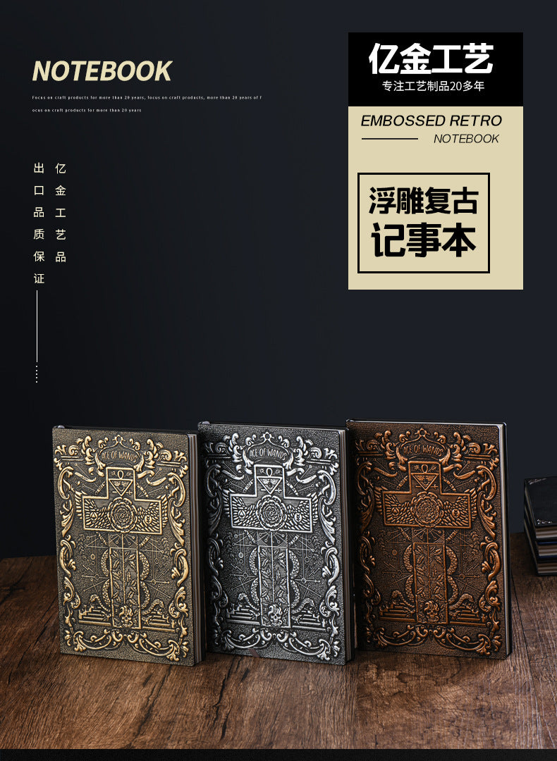 Wholesale Retro Relief Tarot PU A5 Notepad Book